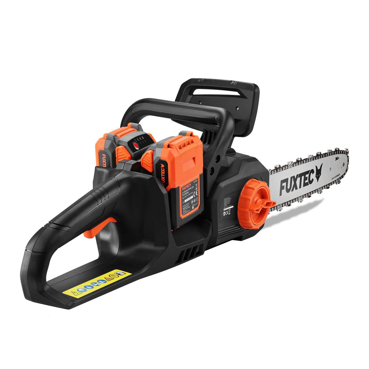 Akumulátorová retezová pila FUXTEC 2x20V FX-E2KSSET s baterií a nabíjeckou
