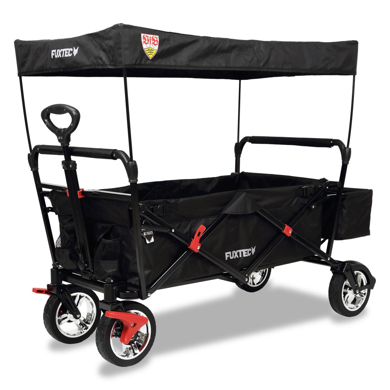 Rucní vozík FUXTEC FX-CT500 v edici "VfB Stuttgart" se slunecní stríškou