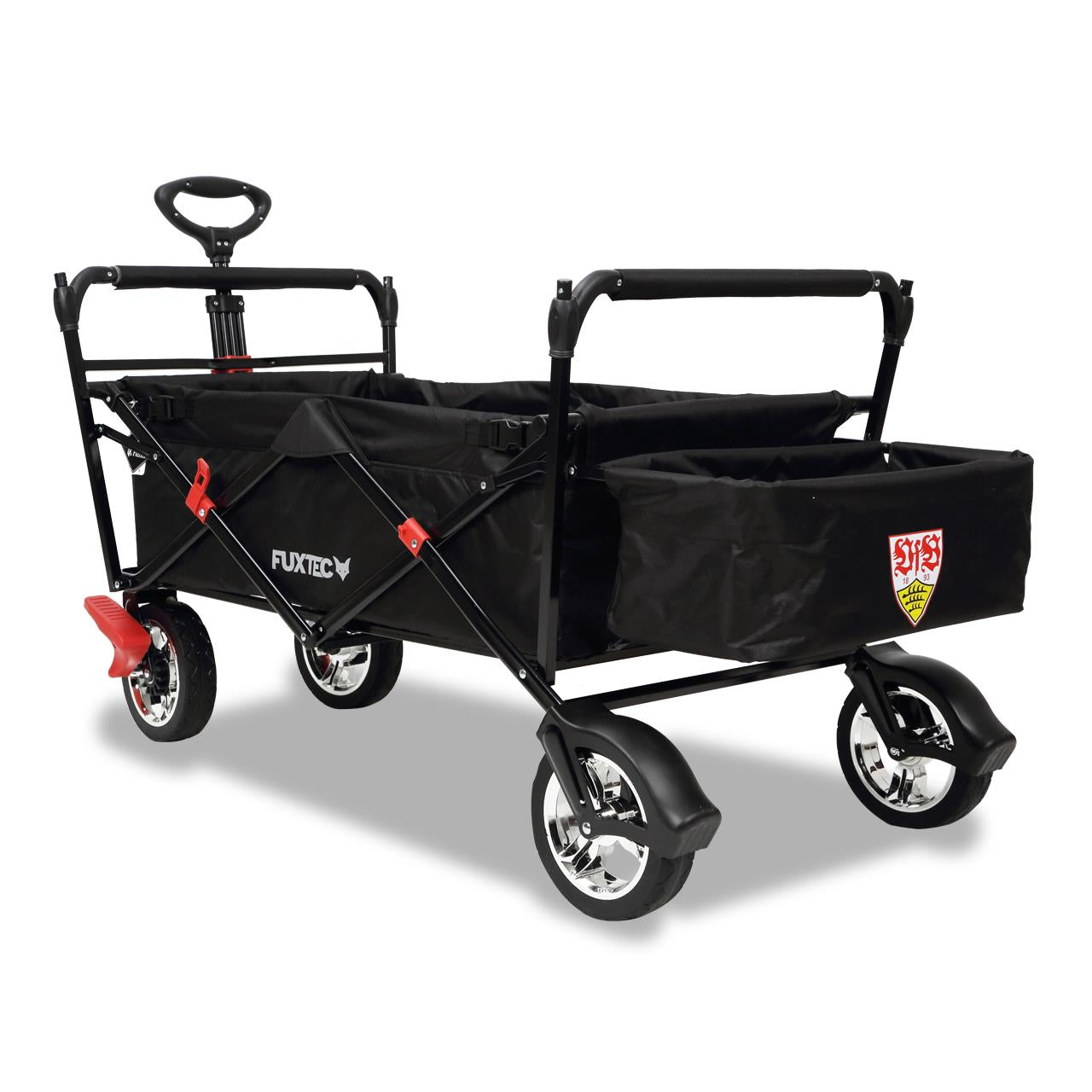 Rucní vozík FUXTEC FX-CT500 v edici "VfB Stuttgart" se slunecní stríškou