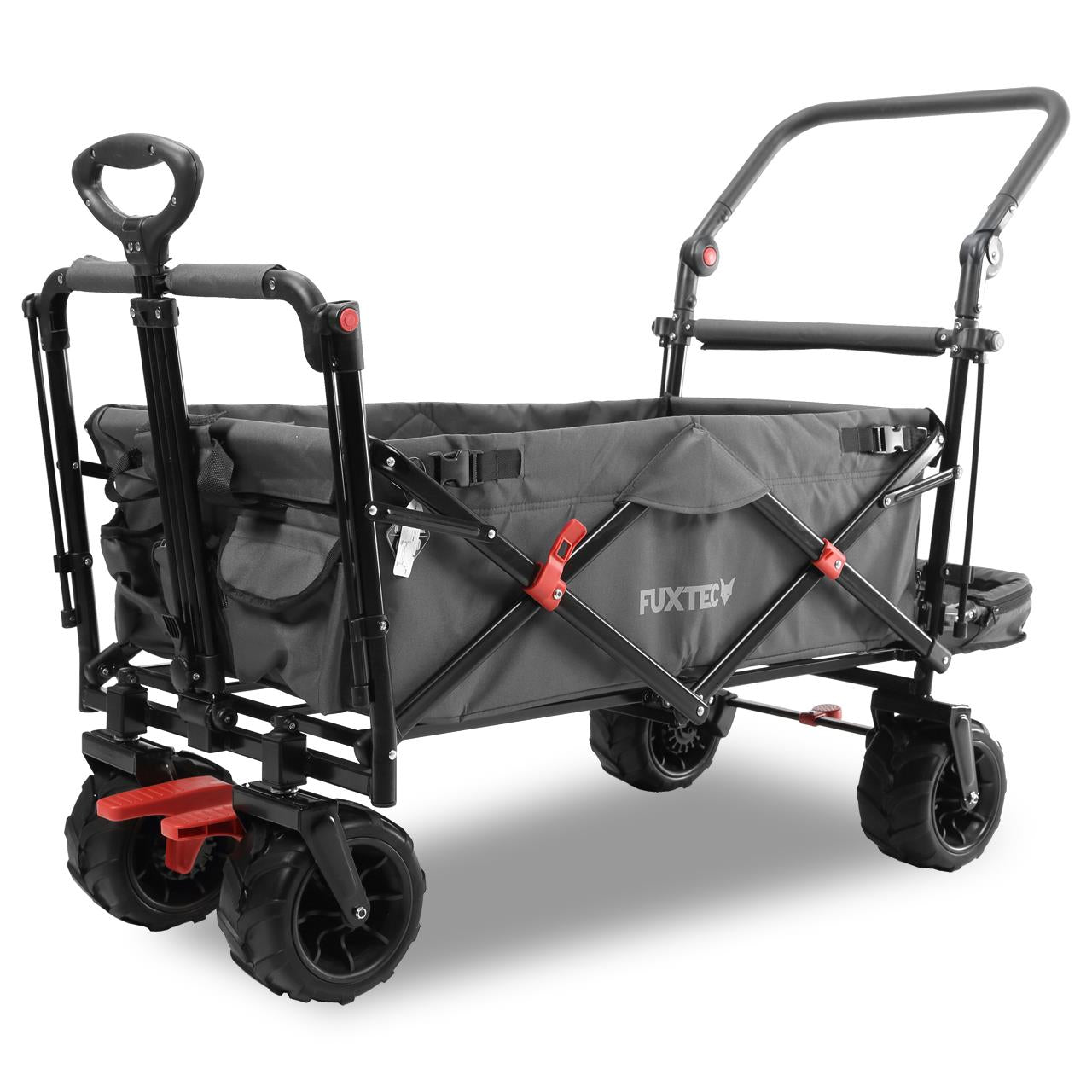 Plážový vozík FUXTEC FX-CTB800 se slunecní stríškou chránenou proti UV zárení, rukojetí a vnitrním rozšírením
