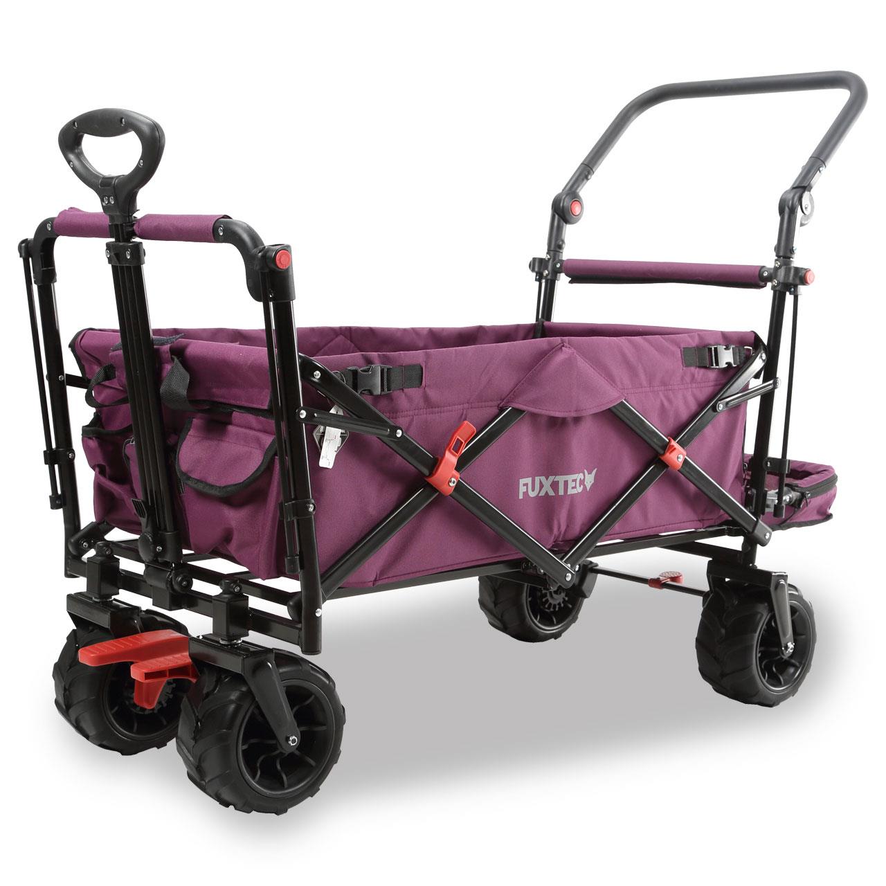 Plážový vozík FUXTEC FX-CTB800 se slunecní stríškou chránenou proti UV zárení, rukojetí a vnitrním rozšírením