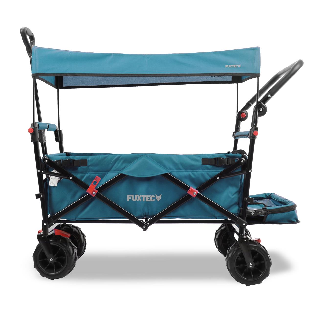 Plážový vozík FUXTEC FX-CTB800 se slunecní stríškou chránenou proti UV zárení, rukojetí a vnitrním rozšírením