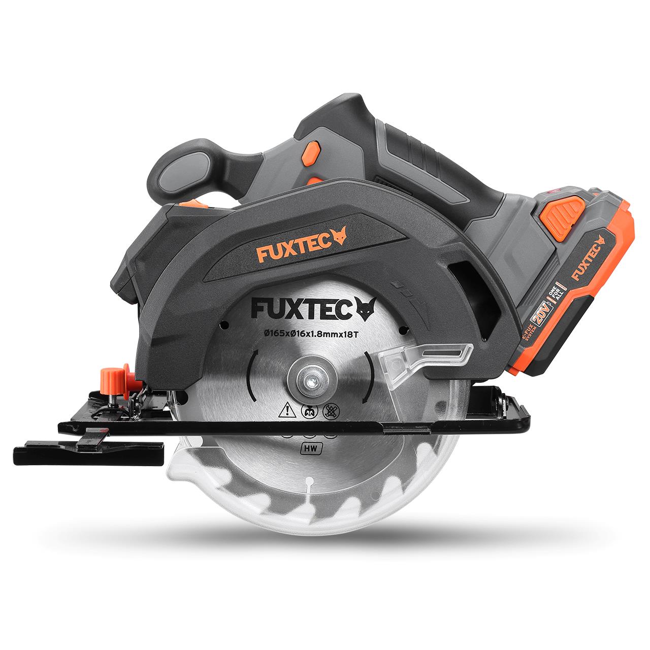 Akumulátorová okružní pila FUXTEC 20V FX-E1CS20 SET s 1 x akumulátorem 4Ah, 1 x nabíjeckou 1A