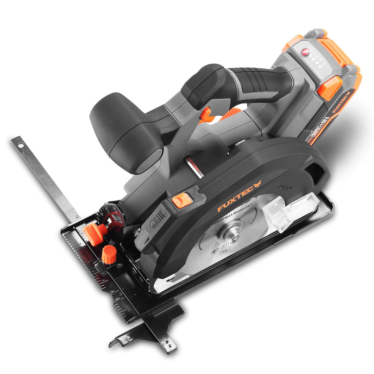 Akumulátorová okružní pila FUXTEC 20V FX-E1CS20 SET s 1 x akumulátorem 4Ah, 1 x nabíjeckou 1A