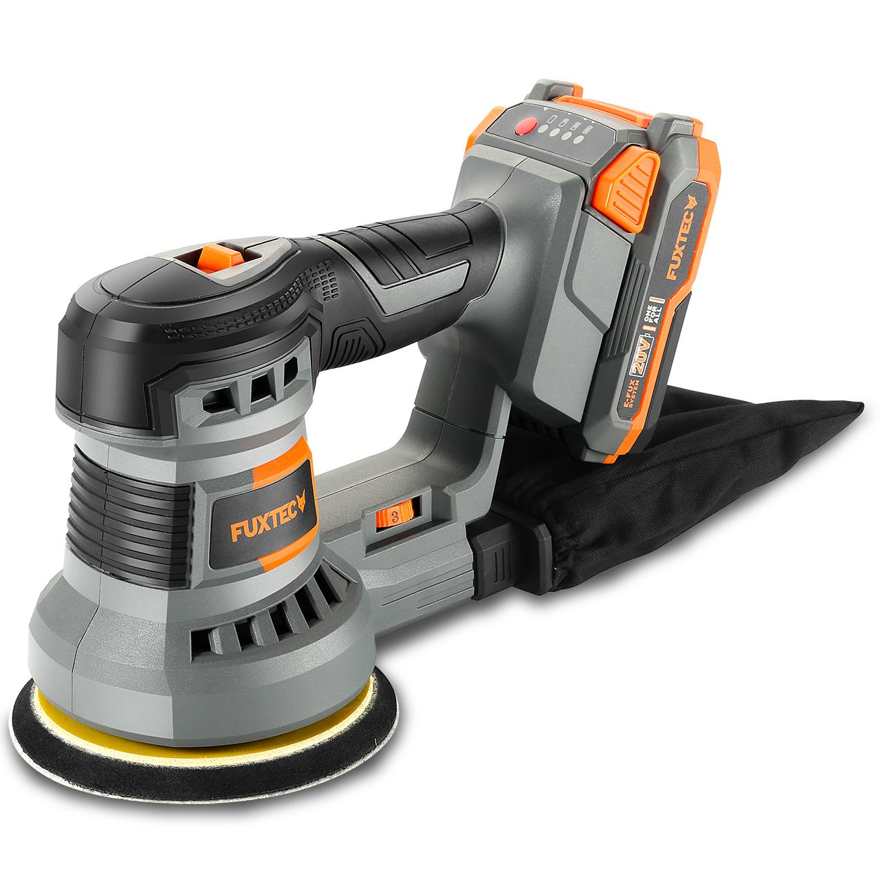 Akumulátorová 20V rotacní bruska FUXTEC FX-E1RS20 SET s 1 x akumulátorem 2Ah, 1 x nabíjeckou 1A