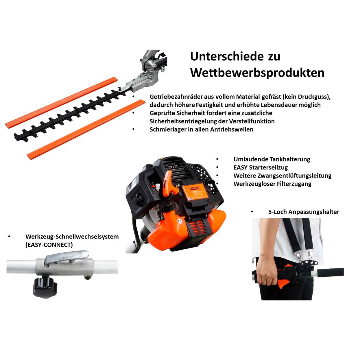 FUXTEC FX-MT152E Multitool 5v1 benzínový krovinorez