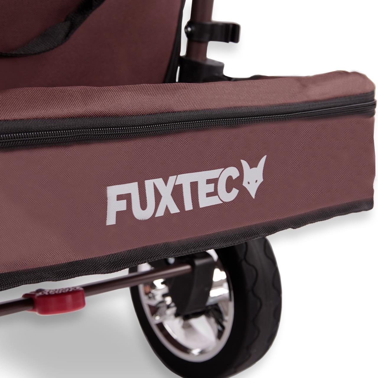 Rucní vozík FUXTEC FX-CT800 se slunecní stríškou chránenou proti UV zárení, tlacným madlem a vnitrním rozšírením