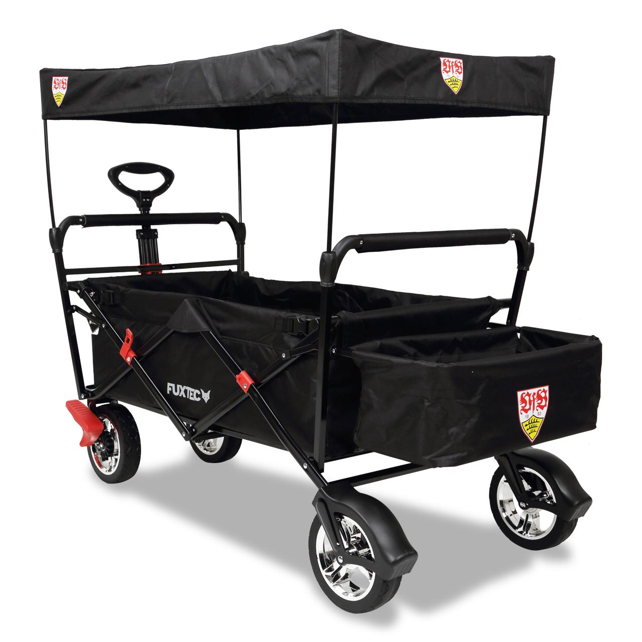 Rucní vozík FUXTEC FX-CT500 v edici "VfB Stuttgart" se slunecní stríškou