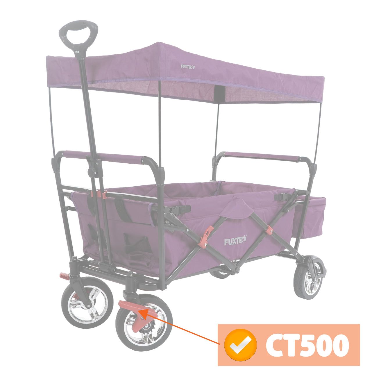 Držák kola vcetne brzdy BRAUN CT500 levý / CT700 a CT800 pravý