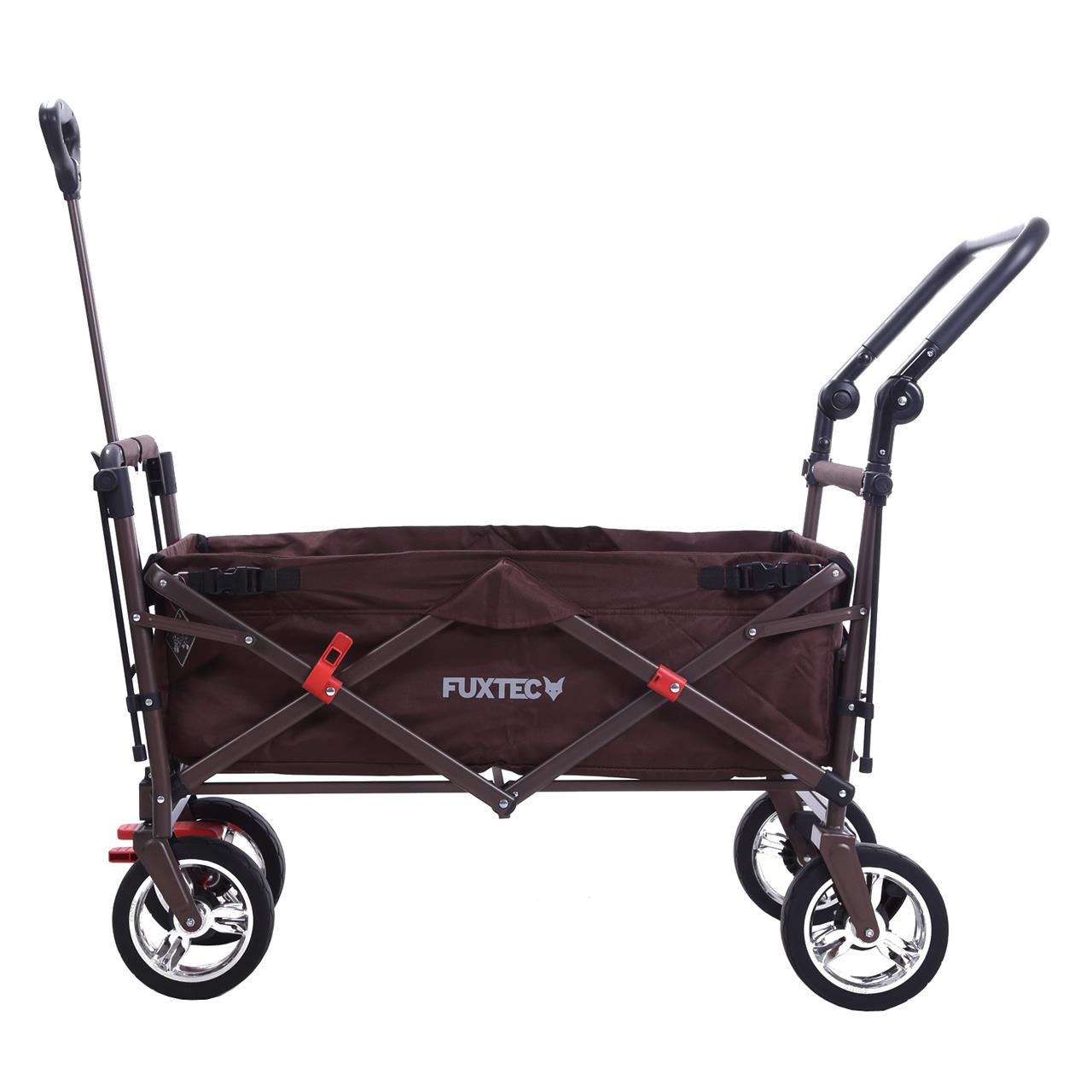 Rucní vozík FUXTEC FX-CT700 se slunecní stríškou chránenou proti UV zárení a prídavnou rukojetí na tlacení