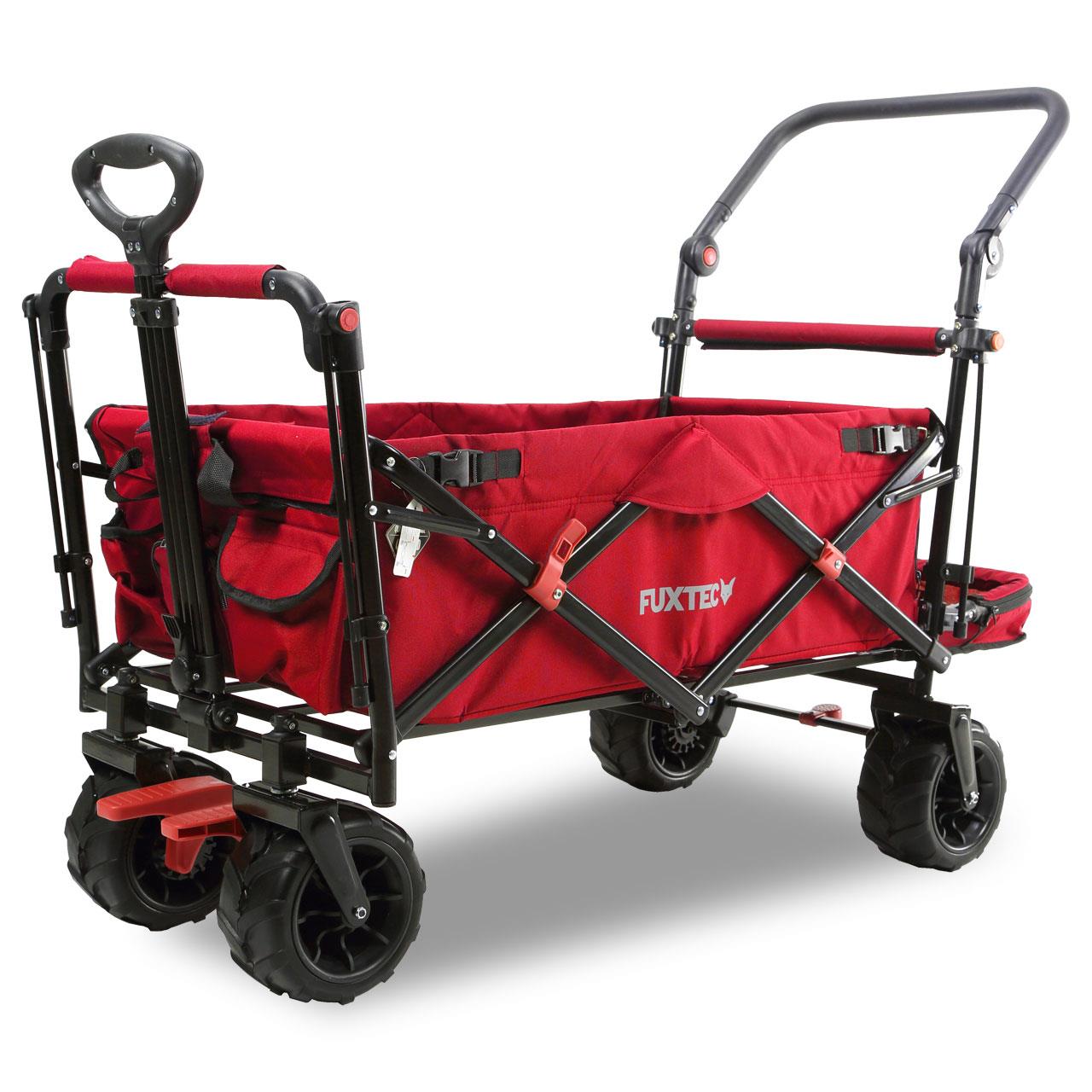 Plážový vozík FUXTEC FX-CTB800 se slunecní stríškou chránenou proti UV zárení, rukojetí a vnitrním rozšírením