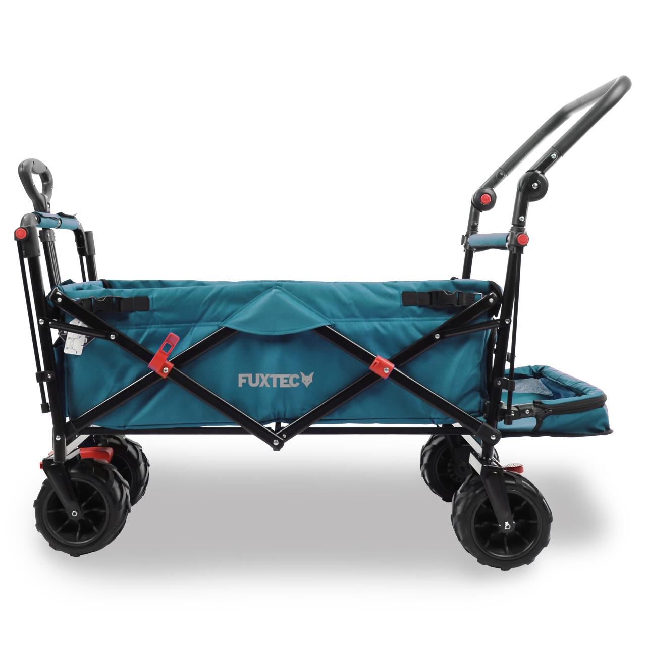 Plážový vozík FUXTEC FX-CTB800 se slunecní stríškou chránenou proti UV zárení, rukojetí a vnitrním rozšírením