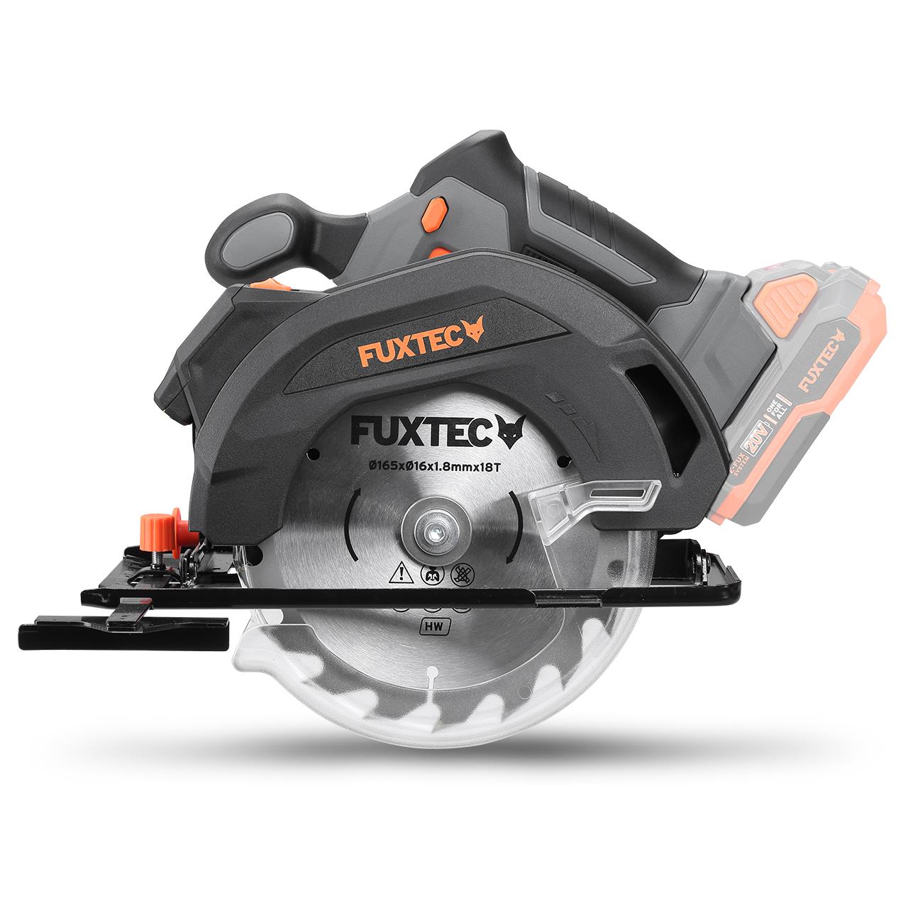 Akumulátorová okružní pila FUXTEC 20V FX-E1CS20 bez akumulátoru, bez nabíjecky