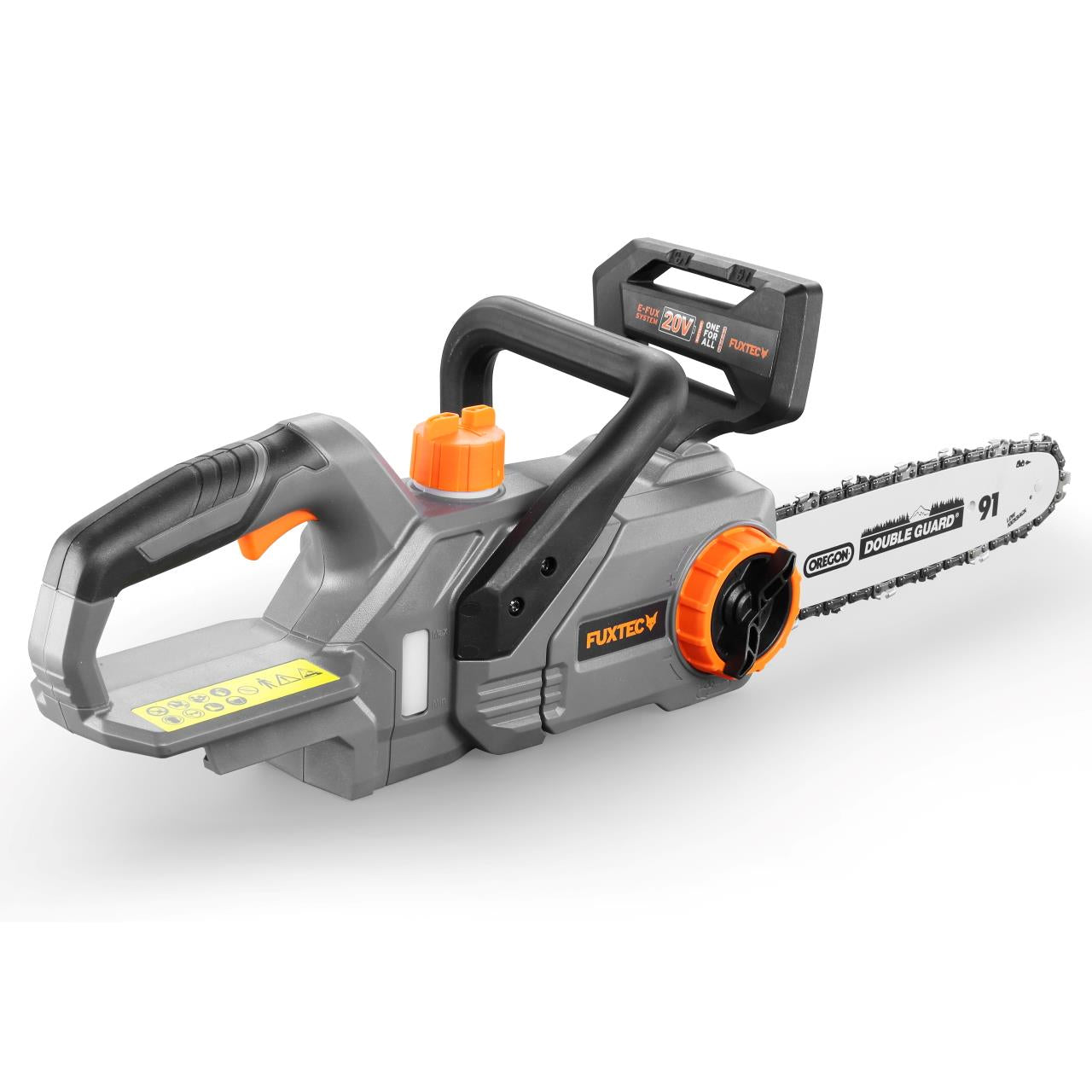 Akumulátorová retezová pila FUXTEC 20V FX-E1KS20 SET 2 s 1 x akumulátorem 2Ah, 1 x nabíjeckou 2,4A