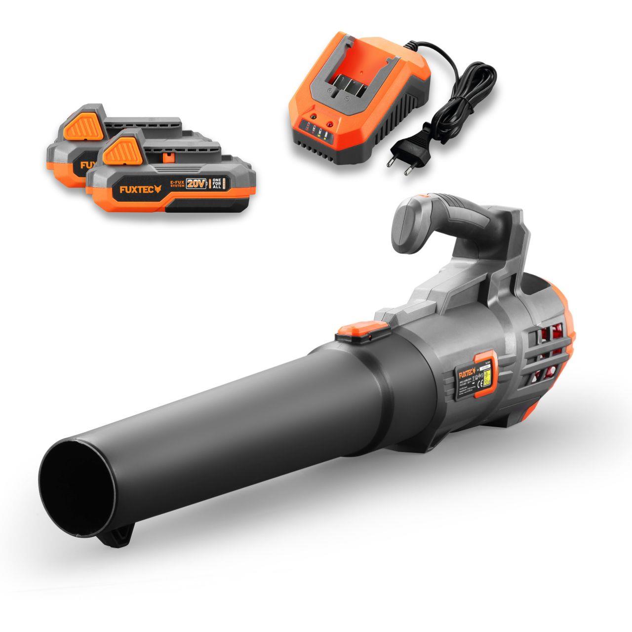 FUXTEC 20V akumulátorový foukac listí FX-E1LB20 SET 1 s 2 x akumulátorem 2Ah, 1 x nabíjeckou 2,4A
