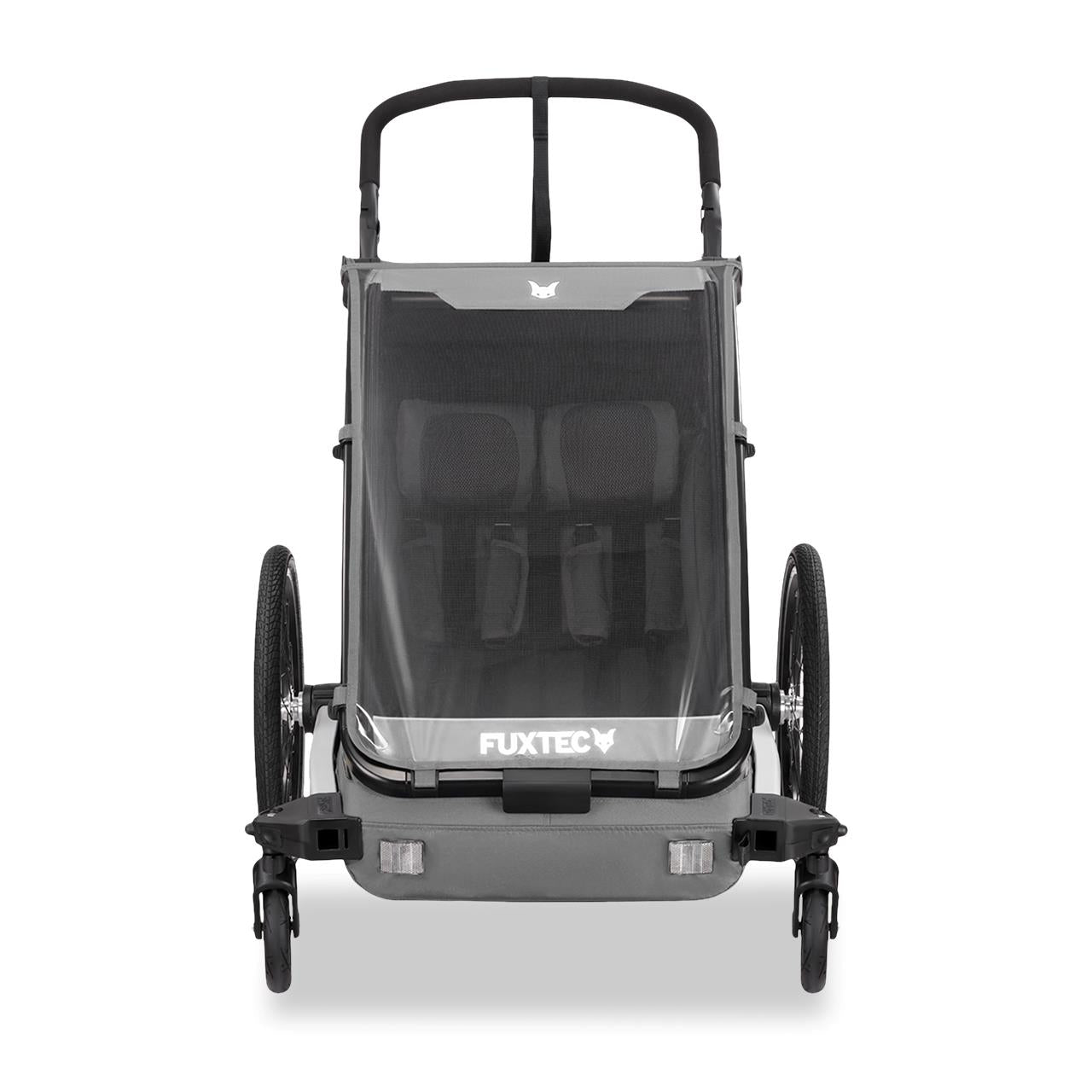 Prívesný vozík za jízdní kolo FUXTEC FX-FA1-SET-GRAY s koleckem pro jogger
