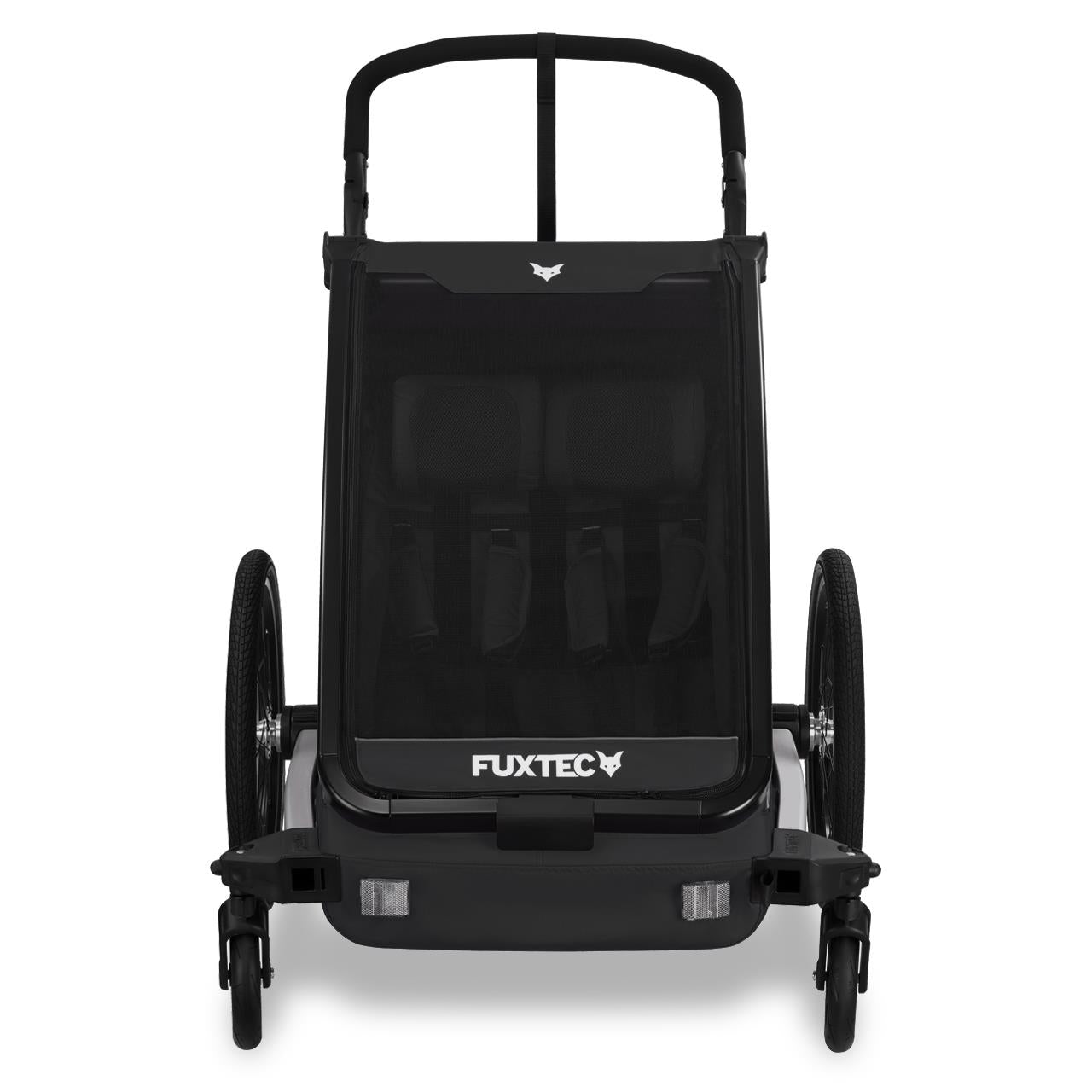 Prívesný vozík za jízdní kolo FUXTEC FX-FA1-SET-SCHWARZ s koleckem pro jogger