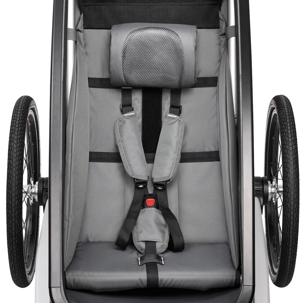 Príves na kolo FUXTEC FX-FA1S šedý s jogger koleckem
