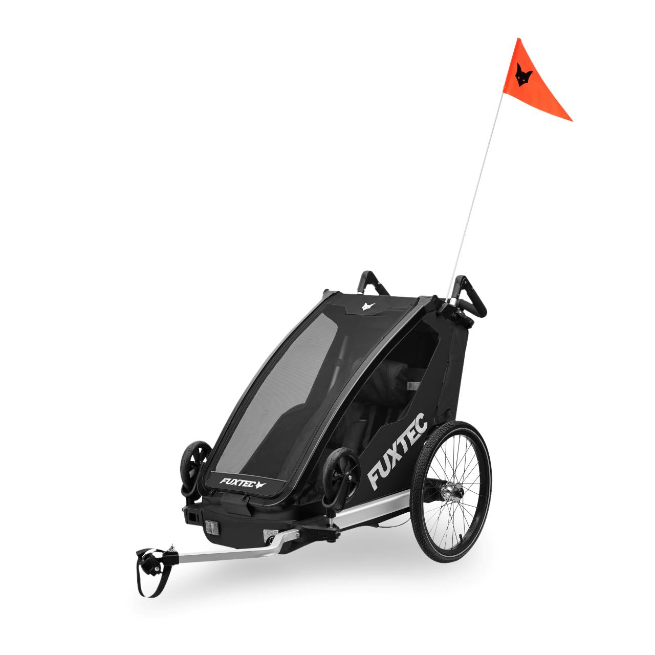 Príves za jízdní kolo FUXTEC FX-FA1S cerný s jogger koleckem