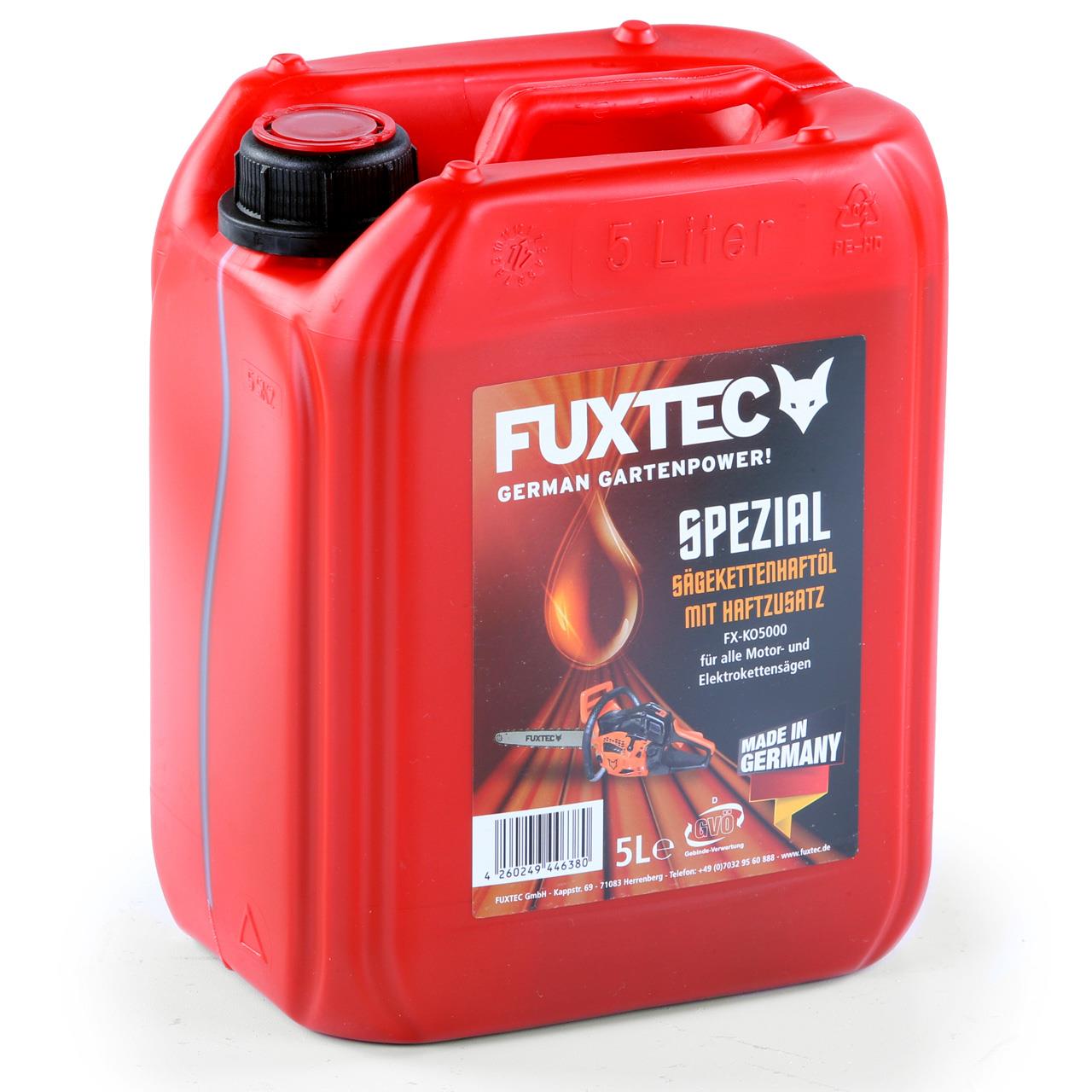 FUXTEC olej na pilové retezy s adhezivem Olej na retezy 5 litru