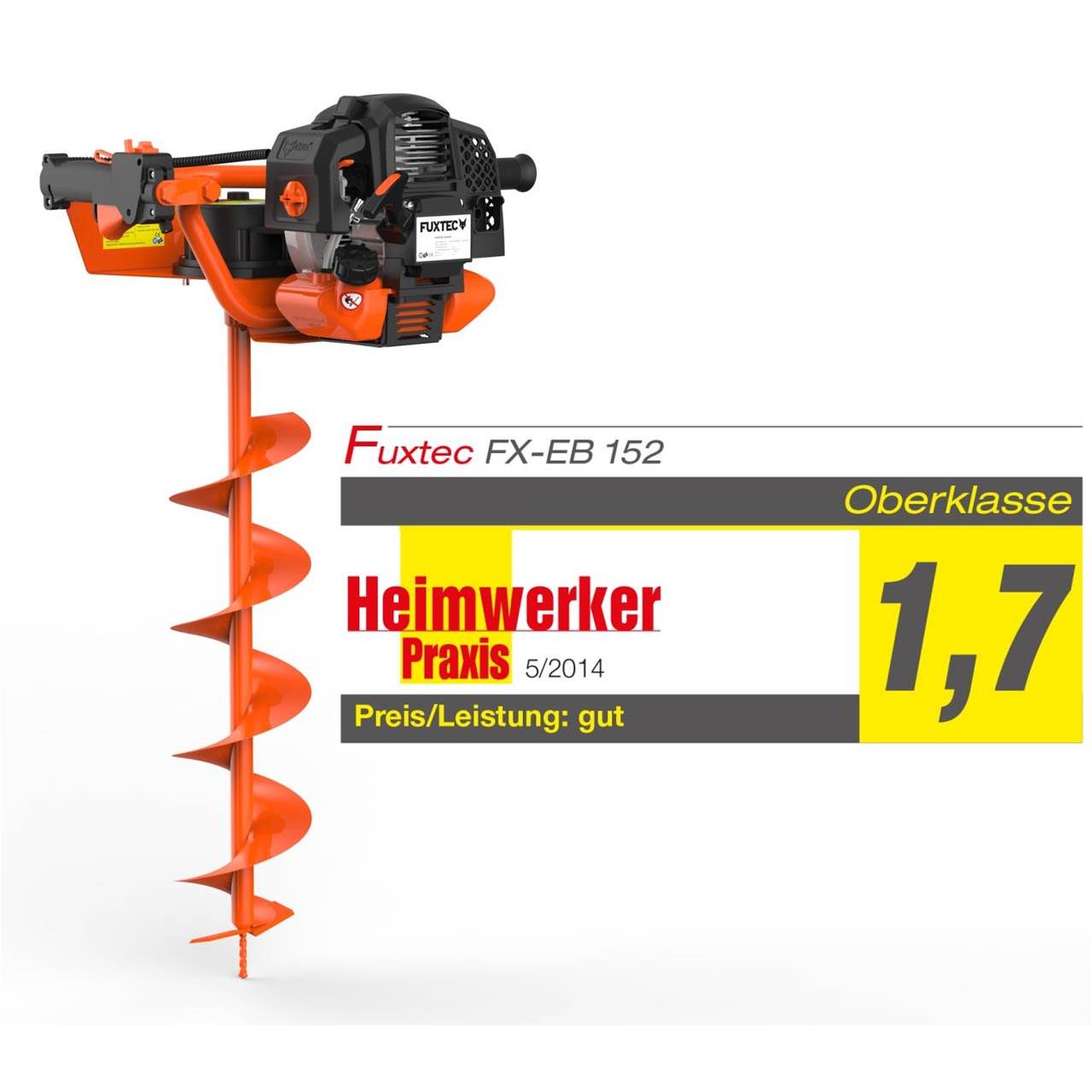 FUXTEC FX-EB152 zemní vrták vcetne nástavcu 100,150,200 mm